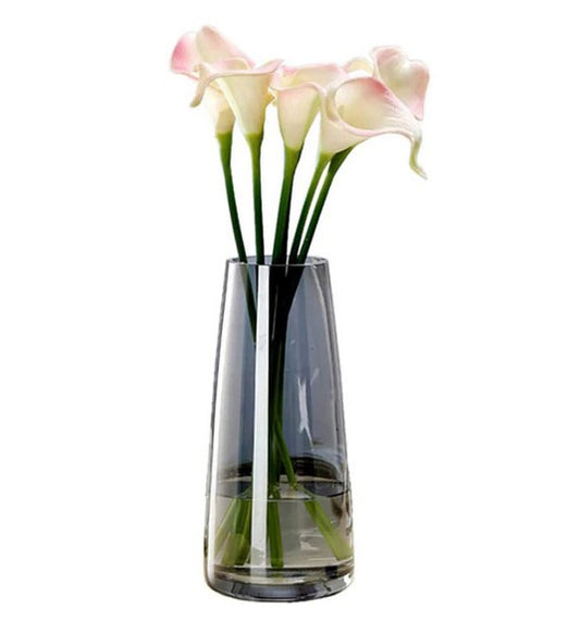 Vase en verre translucide brillant H 22cm